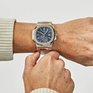 Patek Phillipe Sliver Nautilus with Chrono Automatic